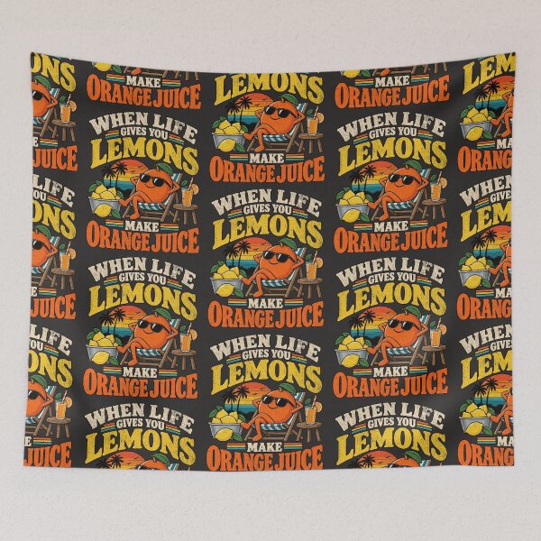 Item preview, When Life Gives You Lemons Make Orange Juice – Funny Retro Quote designed and sold by TheTrendsDesk.