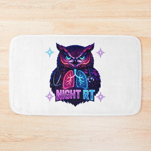 Item preview, Night Shift Rt Respiratory Therapist Owl Neon Lungs Medical Night Worker Gift designed and sold by rowyn-parson.