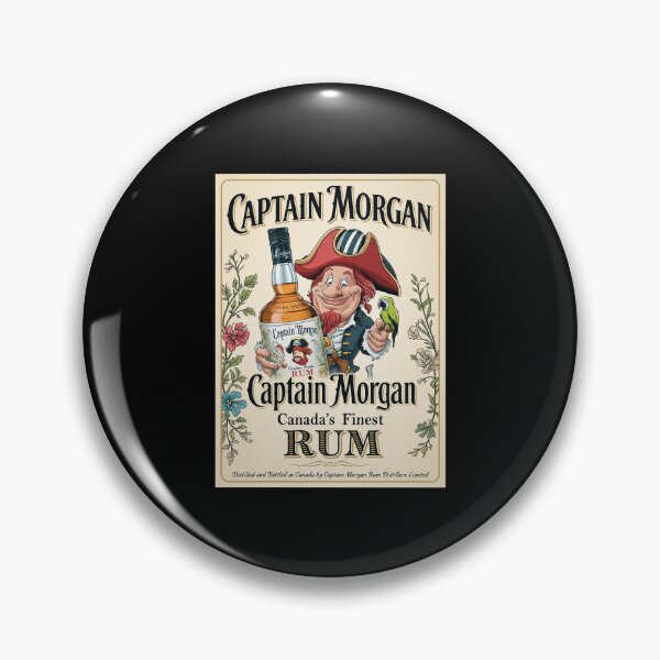Item preview, Captain Morgan Retro Pirate Rum Bottle Parrot Art designed and sold by TRINIKWITH.