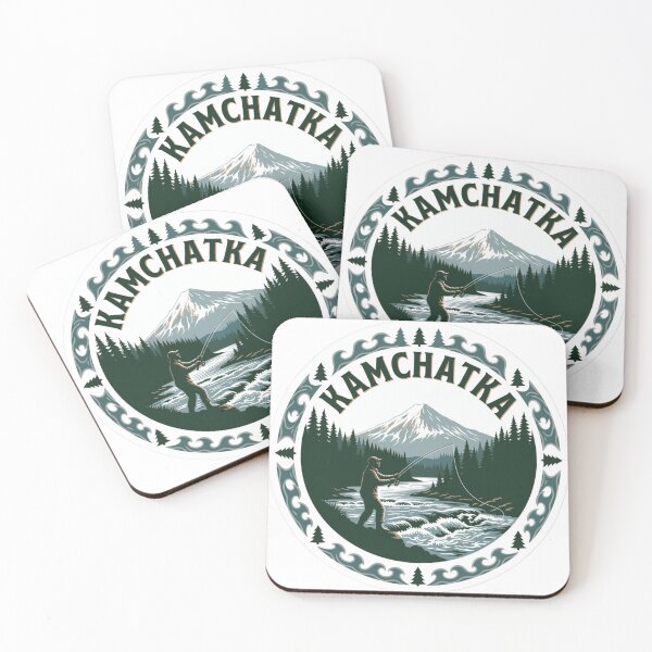 Item preview, Kamchatka Fishing Russia Sticker designed and sold by Imaginarium of Chaos falcon88 .