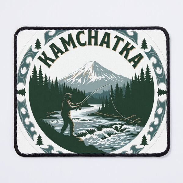 Item preview, Kamchatka Fishing Russia Sticker designed and sold by Imaginarium of Chaos falcon88 .
