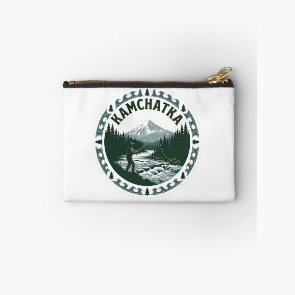 Item preview, Kamchatka Fishing Russia Sticker designed and sold by Imaginarium of Chaos falcon88 .