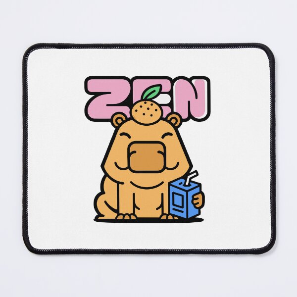 Item preview, Zen - Calm Capybara with an Orange designed and sold by BysonDesigns.