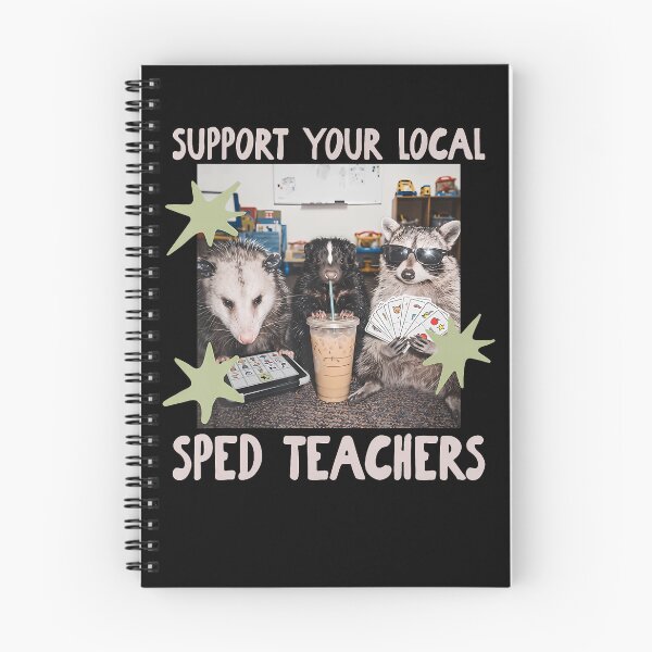 Item preview, Funny Support Your Local Sped Teachers Raccoon Possum Skunk designed and sold by Alzasshop.