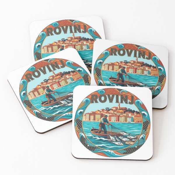 Item preview, Rovinj Fishing Croatia Sticker designed and sold by Imaginarium of Chaos falcon88 .
