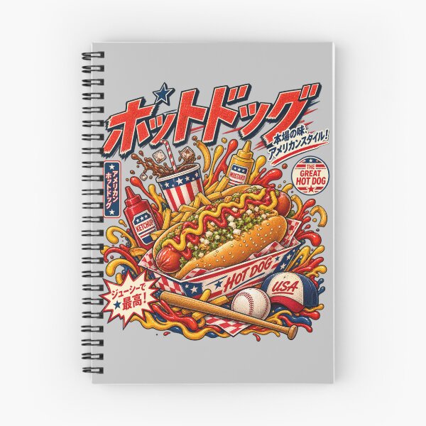 Item preview, Retro American Hot Dog Japanese Food Art designed and sold by ElizBurkes.