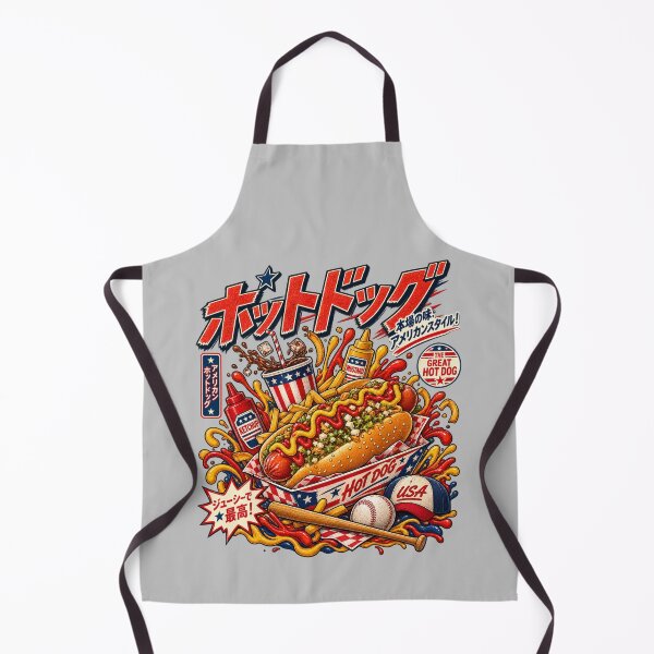 Item preview, Retro American Hot Dog Japanese Food Art designed and sold by ElizBurkes.