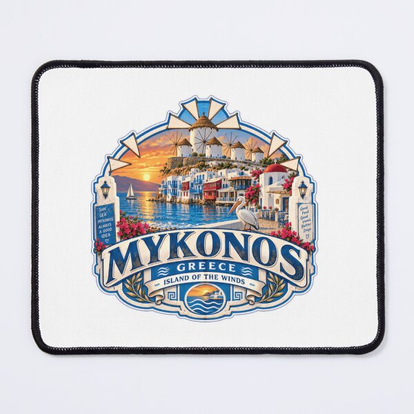 Item preview, Mykonos Greece Island Of The Winds Travel Vacation Souvenir Tourist designed and sold by NeedForParks.