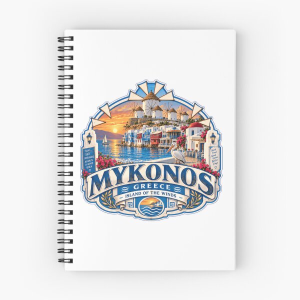 Item preview, Mykonos Greece Island Of The Winds Travel Vacation Souvenir Tourist designed and sold by NeedForParks.