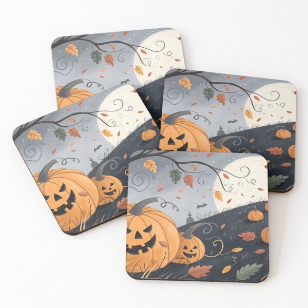 Item preview, Spooky Halloween Jack-o'-Lantern Pumpkin Hill designed and sold by AlinaMel.
