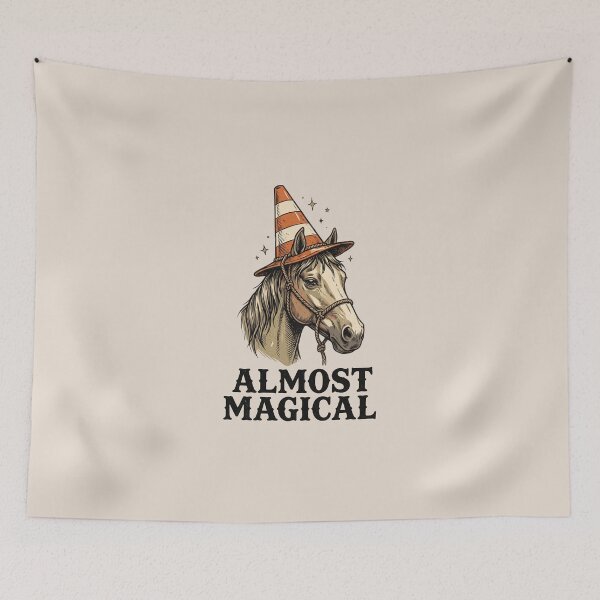 Item preview, Almost Magical Horse Traffic Cone designed and sold by dudelinart.