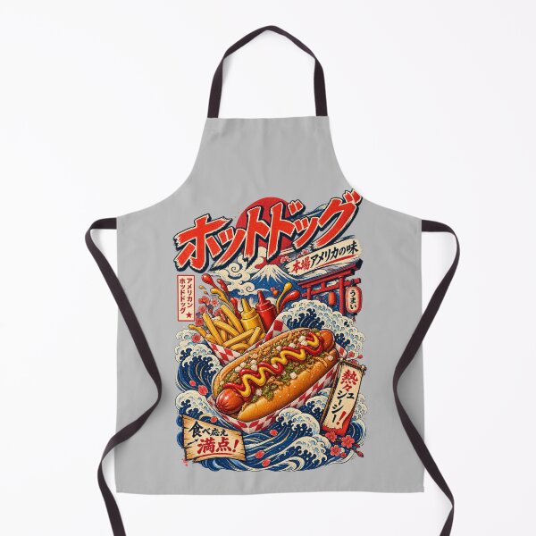 Item preview, Japanese Retro Hot Dog Food Art designed and sold by ElizBurkes.