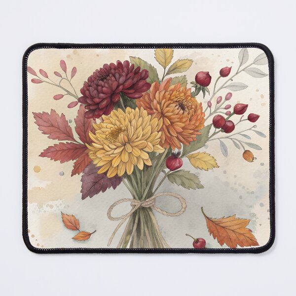 Item preview, Cozy Autumn Flower Bouquet with Chrysanthemums designed and sold by AlinaMel.
