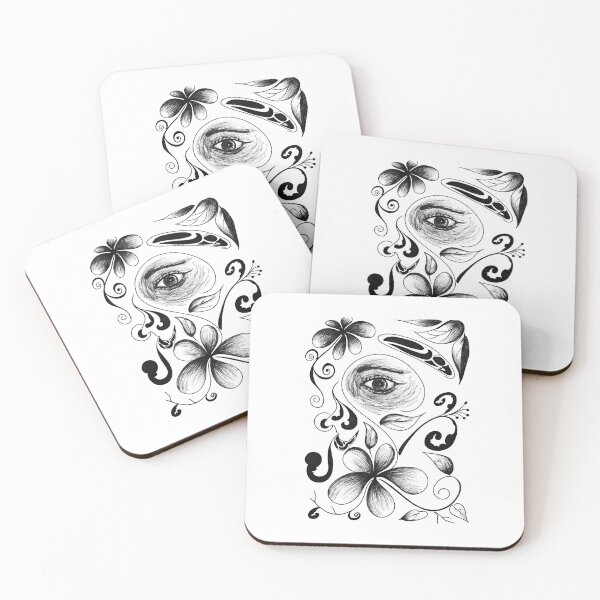 Item preview, Mystical Eye Botanical Ink Art - Hand Drawn Floral & Nature Sketch designed and sold by NipunCanvas7.