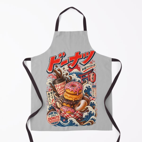 Item preview, Japanese Retro Donuts Coffee Food Art designed and sold by ElizBurkes.