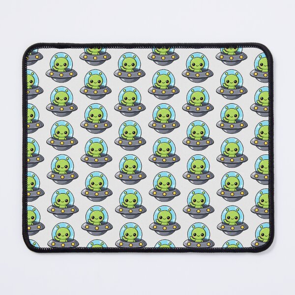 Item preview, Cute Green Alien in UFO designed and sold by YnMstudio25.