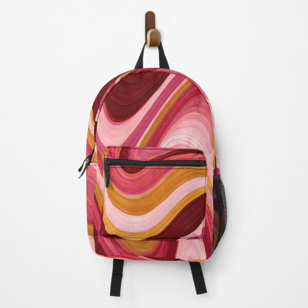 Item preview, Hot Pink, Burgundy & Orange Groovy 70s Waves designed and sold by AlfiB.