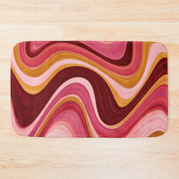 Item preview, Hot Pink, Burgundy & Orange Groovy 70s Waves designed and sold by AlfiB.