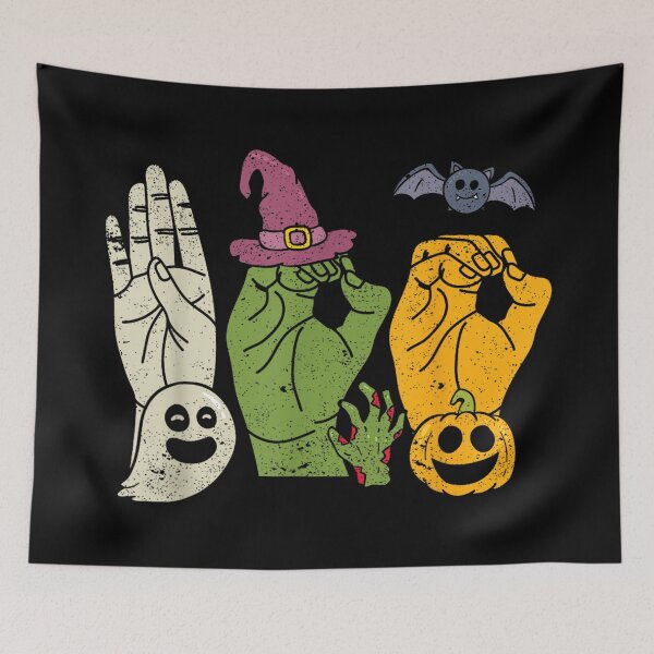 Item preview, Boo Hands American Sign Language Pride ASL Halloween Witch  designed and sold by Suzu Comena.