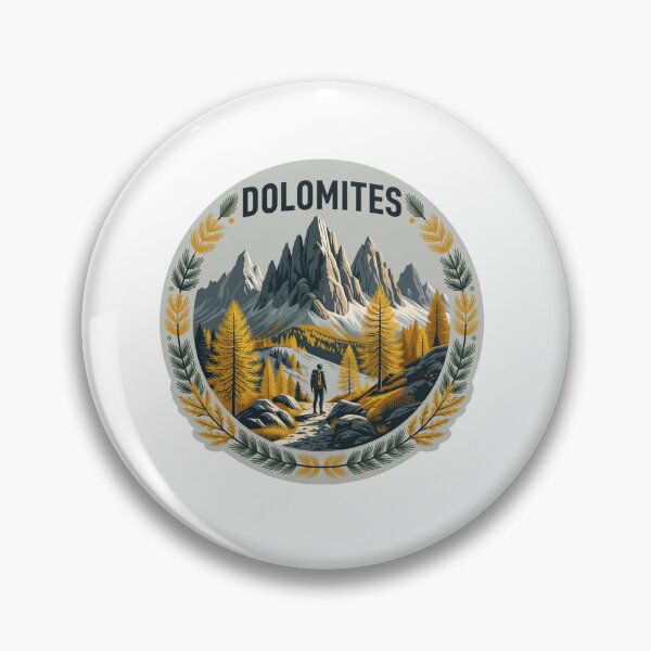 Item preview, Dolomites Autumn Hiking Sticker designed and sold by Imaginarium of Chaos falcon88 .