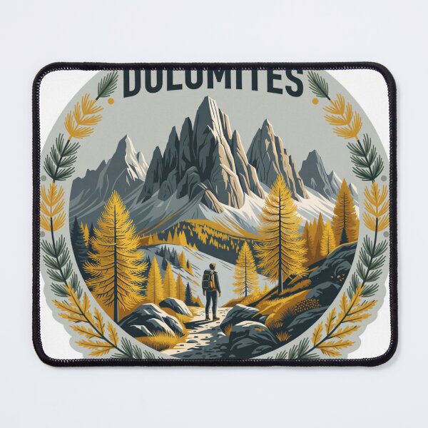 Item preview, Dolomites Autumn Hiking Sticker designed and sold by Imaginarium of Chaos falcon88 .
