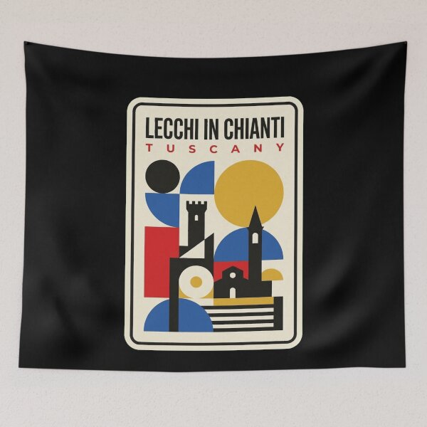 Item preview, Retro Lecchi In Chianti Bauhaus Geometric Skyline designed and sold by k3rstman1.