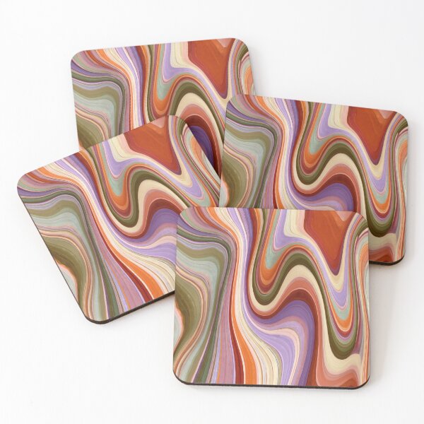 Item preview, Lavender, Olive & Rust Retro Psychedelic Waves designed and sold by AlfiB.