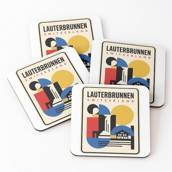Item preview, Retro Lauterbrunnen Bauhaus Geometric Skyline designed and sold by k3rstman1.
