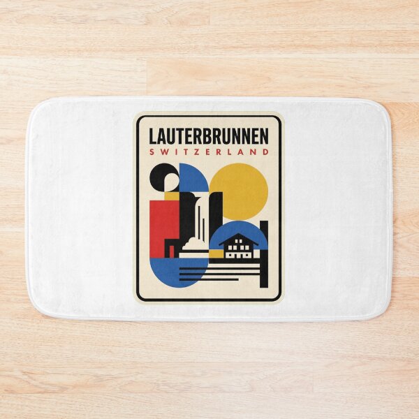 Item preview, Retro Lauterbrunnen Bauhaus Geometric Skyline designed and sold by k3rstman1.