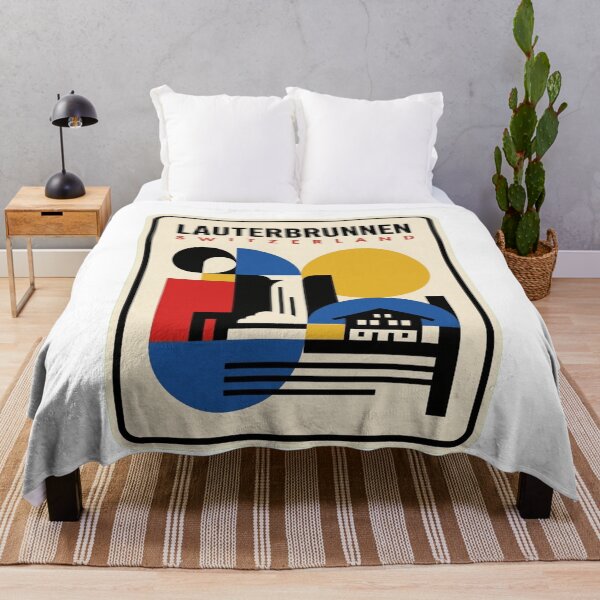 Item preview, Retro Lauterbrunnen Bauhaus Geometric Skyline designed and sold by k3rstman1.