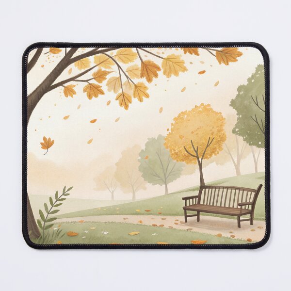 Item preview, Golden October Foliage Watercolor Park Landscape designed and sold by AlinaMel.