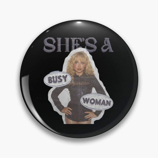 Item preview, Sabrina Carpenter Shes A Busy Woman Embroidered Style Graphic designed and sold by Coolshopsea.