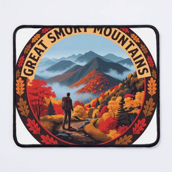Item preview, Smoky Mountains Autumn Hiking Sticker designed and sold by Imaginarium of Chaos falcon88 .