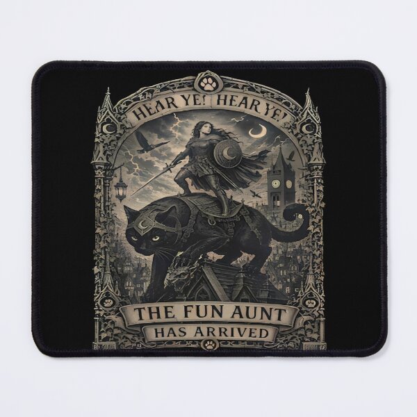 Item preview, Fun Aunt Knight Riding Black Cat designed and sold by lanfordl.