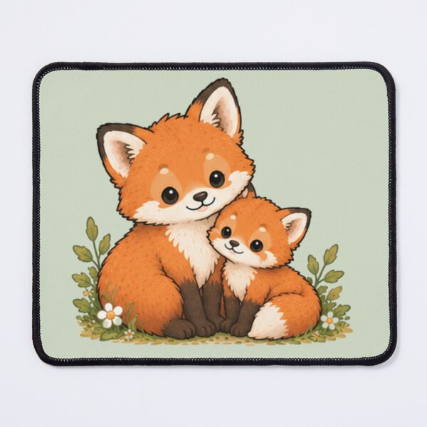 Item preview, Mum & Baby Fox designed and sold by MellowMunchkins.