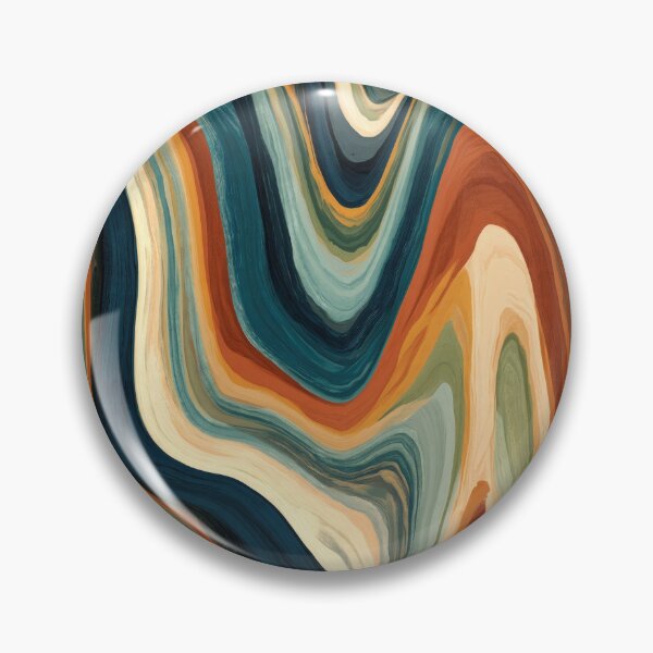 Item preview, Deep Teal, Rust & Cream Groovy Marble Waves designed and sold by AlfiB.
