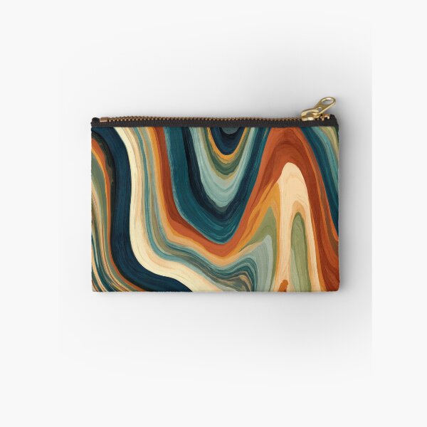 Item preview, Deep Teal, Rust & Cream Groovy Marble Waves designed and sold by AlfiB.