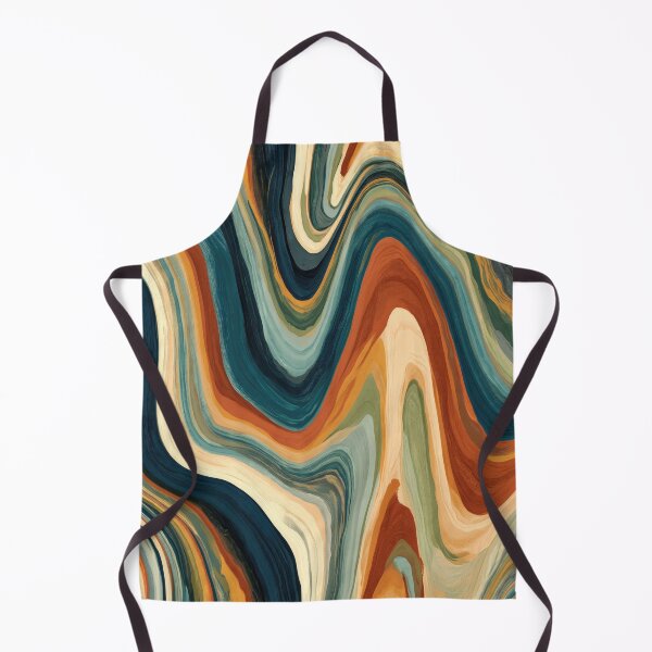 Item preview, Deep Teal, Rust & Cream Groovy Marble Waves designed and sold by AlfiB.