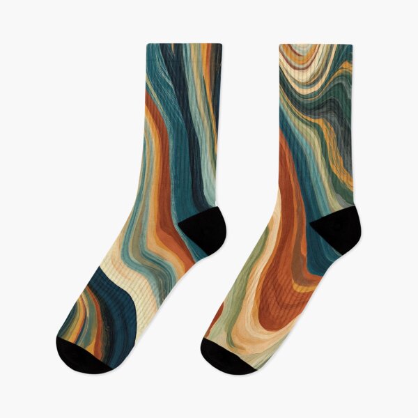 Item preview, Deep Teal, Rust & Cream Groovy Marble Waves designed and sold by AlfiB.