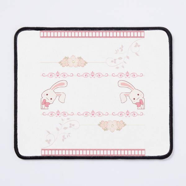 Item preview, Cute Pastel Pink Rabbit Floral Border Design designed and sold by Rehnair.