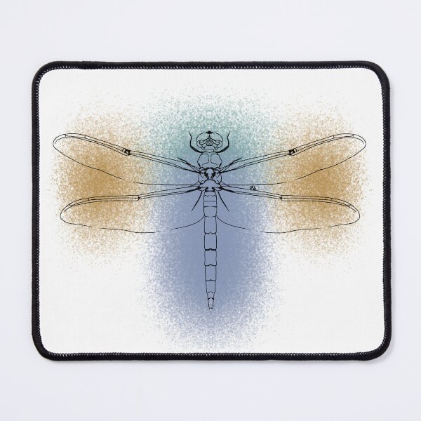 Item preview, Great Blue Skimmer Dragonfly Line-art (Blue & Beige) designed and sold by Burnt_Pikachu.