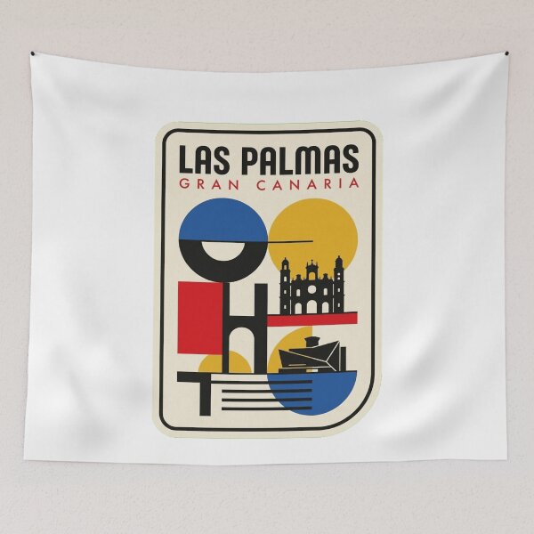 Item preview, Retro Las Palmas Bauhaus Geometric Skyline designed and sold by k3rstman1.