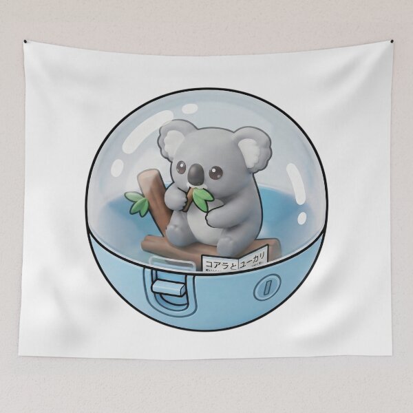 Item preview, Cute Koala with Eucalyptus in a Capsule Kawaii Japanese Capsule Art-#serie1 designed and sold by JeanChiale.
