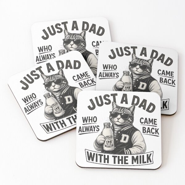 Item preview, Just a Dad Who Came Back With the Milk Cat designed and sold by TilatoCasera.