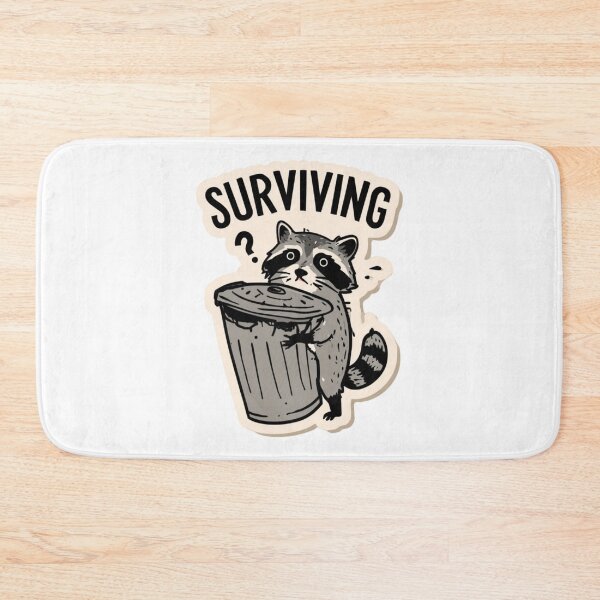 Item preview, Raccoon Surviving Trash Can Funny Meme designed and sold by NicolasGlowArt.