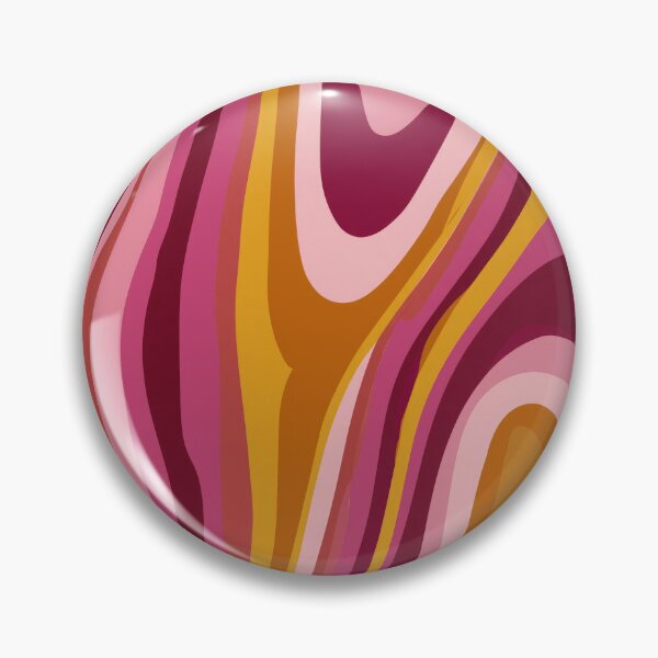 Item preview, Pink, Burgundy & Mustard Groovy 70s Waves designed and sold by AlfiB.