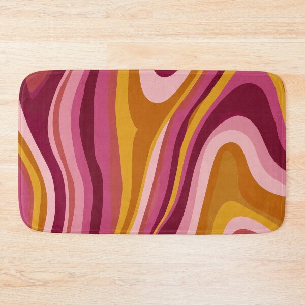 Item preview, Pink, Burgundy & Mustard Groovy 70s Waves designed and sold by AlfiB.