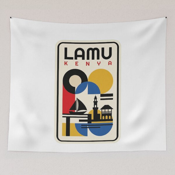 Item preview, Retro Lamu Bauhaus Geometric Skyline designed and sold by k3rstman1.