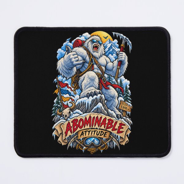 Item preview, Abominable Attitude Yeti Mountain Adventure designed and sold by Gabriela Mihai.