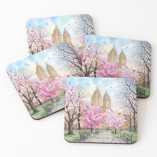Item preview, Central Park New York Spring Watercolor Print designed and sold by POSTERIOCREW.